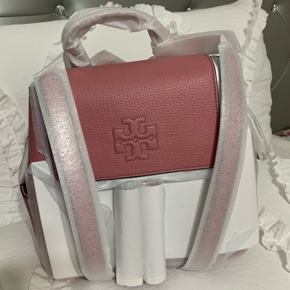 💕Tory Burch Pink Backpack💕 - Picture 4 of 11
